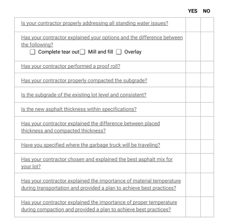 Asphalt Paving Quality Assurance Checklist Park Enterprise Construction-1