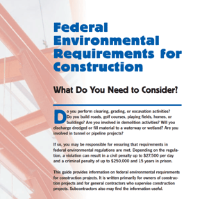 federal environmental requirements for construction